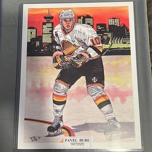 Beautiful pavel bure limited edition print by John McLean